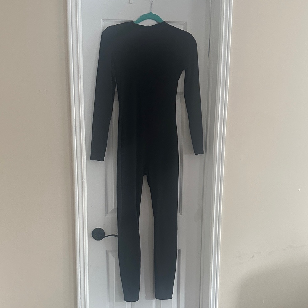 Women's Black Long-Sleeve Jumpsuit